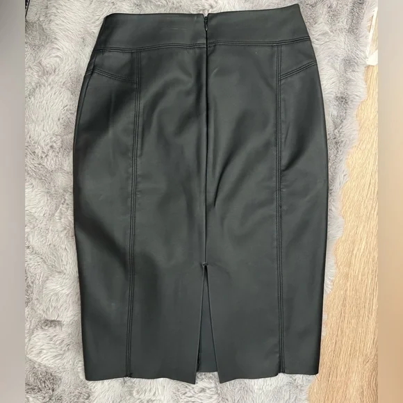 Express Black Faux Leather Pencil Skirt - Picture 5 of 6